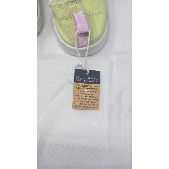 Vionic Beach Women's Malibu Slip-On green yellow sneaker size 10 - Picture 5 of 9